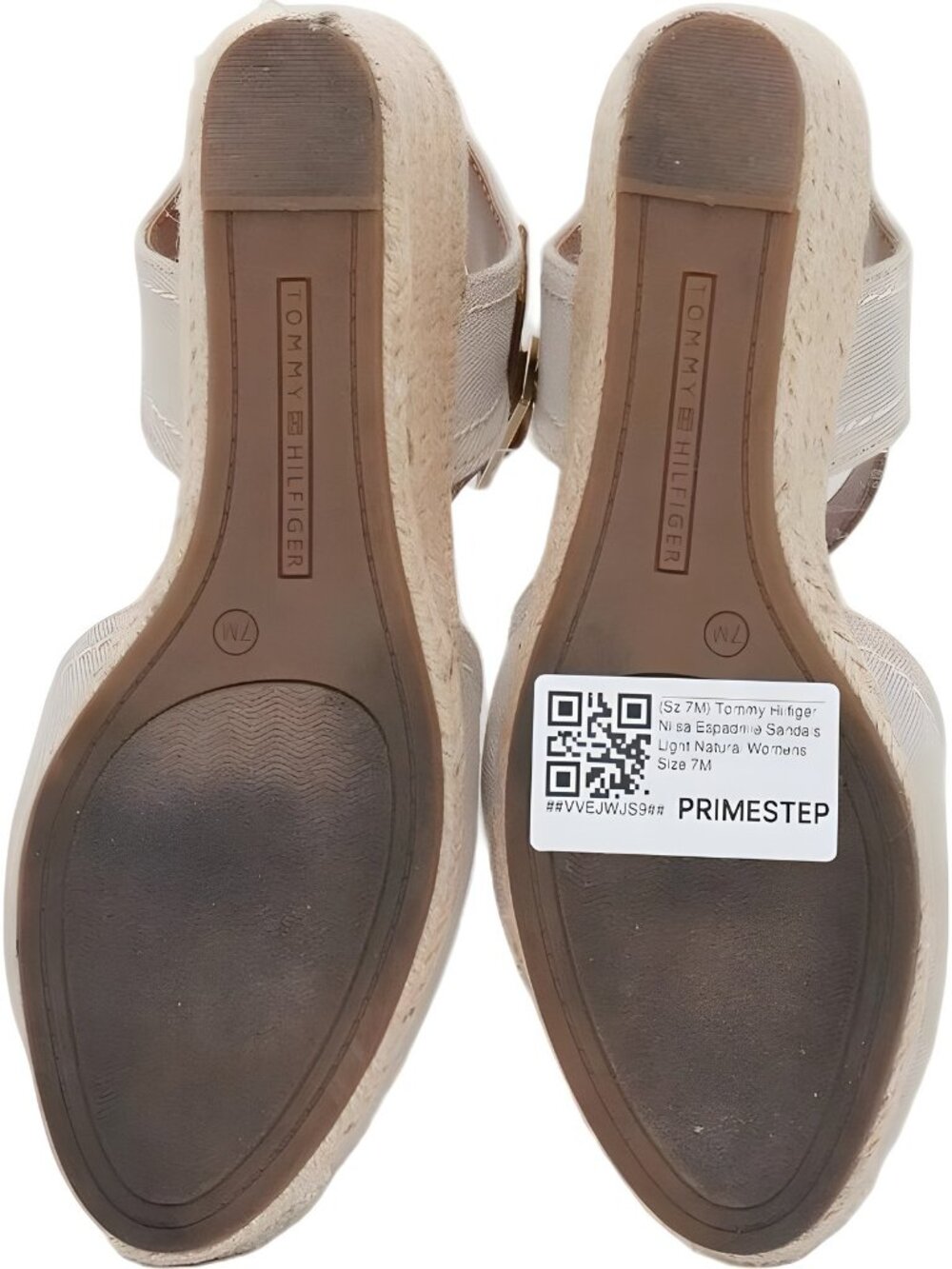 Tommy Hilfiger Nilsa Espadrille Wedge Sandals Light Natural 7M - Picture 6 of 6
